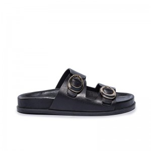Sandalias Deslizantes Bernardo Evie Mujer Negras | ZHL4848CO