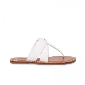 Sandalias Deslizantes Bernardo Margaret Thong Mujer Blancas | ULJ8799SN