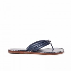 Sandalias Deslizantes Bernardo Miami Thong Mujer Azul Marino | ZVZ3261ZP