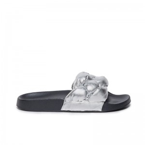 Sandalias Deslizantes Bernardo Rylee Pool Mujer Plateadas | VEG3576YU