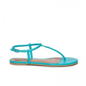 Sandalias Planas Bernardo Haven Thong Mujer Azules | CSL1557JV