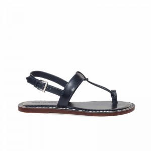 Sandalias Planas Bernardo Maverick 2 Toe Ring Mujer Azul Marino | CGE9264DS