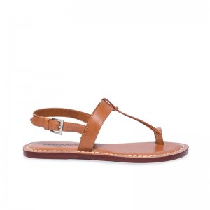 Sandalias Planas Bernardo Maverick 2 Toe Ring Mujer Marrones | QIN778TW