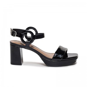 Sandalias Plataforma Bernardo Candace Mujer Negras | OSF3874SA