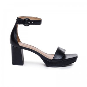 Sandalias Plataforma Bernardo Carla Mujer Negras | ZQD7580JI