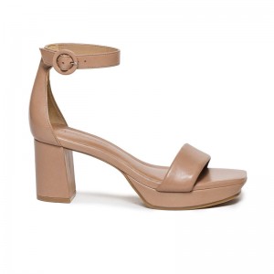 Sandalias Plataforma Bernardo Carla Mujer Marrones | XIJ8571SQ