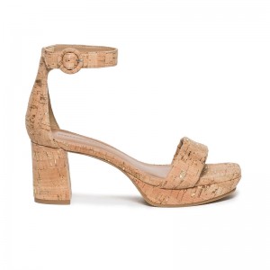 Sandalias Plataforma Bernardo Carla Mujer Marrones | ZKP10060ZK