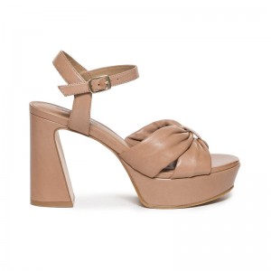 Sandalias Plataforma Bernardo Veronika Mujer Marrones | FJP6034LM