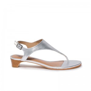 Sandalias Tacones Bernardo Goldy Demi Mujer Plateadas | WLX8919VK