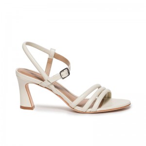 Sandalias Tacones Bernardo Noor Mujer Blancas | SPU524OO