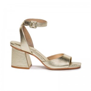 Sandalias Tacones Bernardo Nyack Mujer Doradas | VDI1411IC