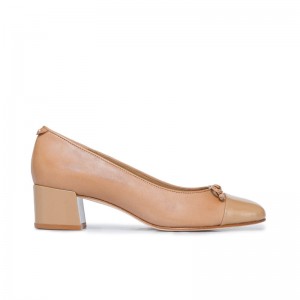 Tacones Bernardo Marisol Ballerina Mujer Marrones | XTI226QO