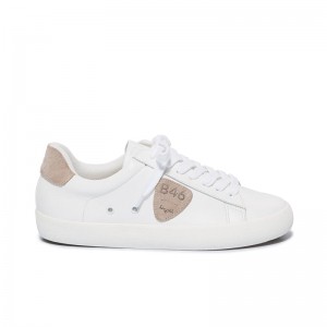 Zapatillas Bernardo Tatum Mujer Blancas Beige | YNG8819BC