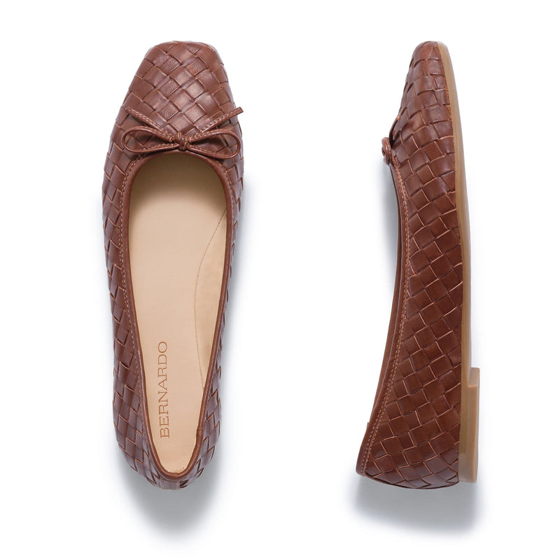Bailarinas Bernardo Gwynn Woven Mujer Chocolate | PBW8724SQ