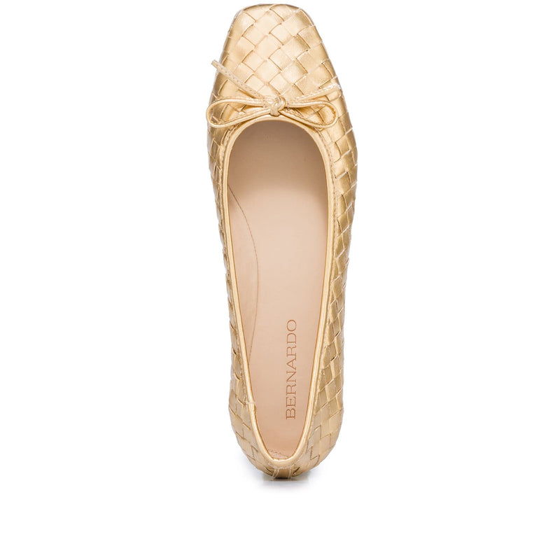 Bailarinas Bernardo Gwynn Woven Mujer Doradas | KGX218CK