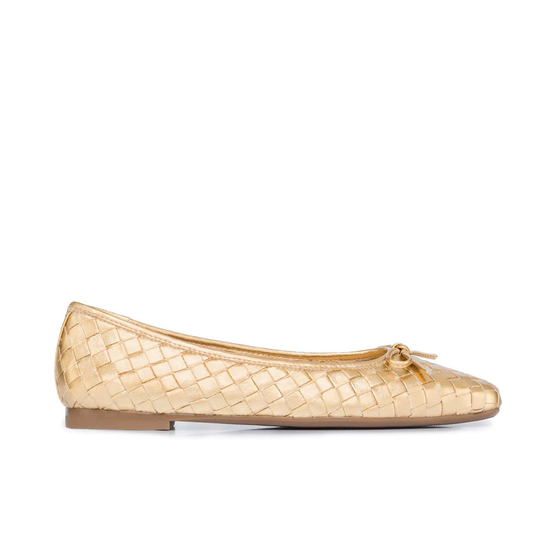 Bailarinas Bernardo Gwynn Woven Mujer Doradas | KGX218CK