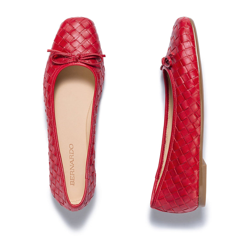 Bailarinas Bernardo Gwynn Woven Mujer Rojas | DOU2127PC