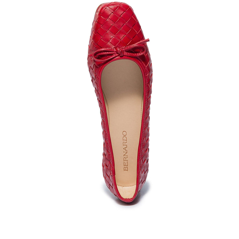 Bailarinas Bernardo Gwynn Woven Mujer Rojas | DOU2127PC