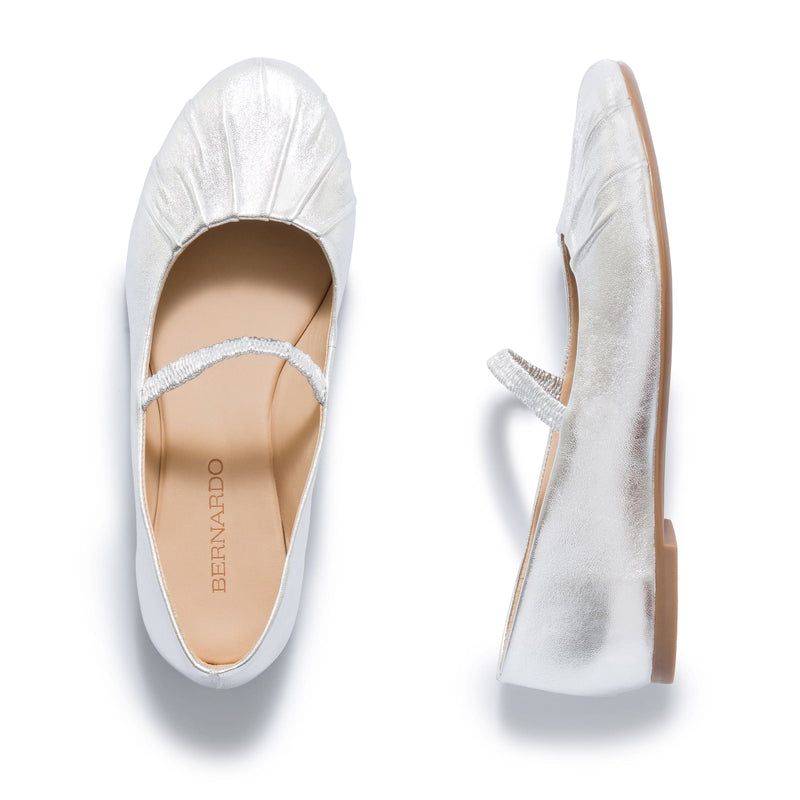 Bailarinas Bernardo Savona Ballerina Mujer Plateadas | DYG742CY