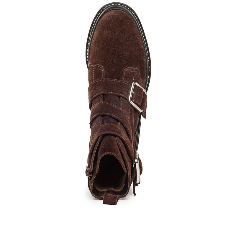 Botines Bernardo Durban Moto Mujer Chocolate | BKU8386CX