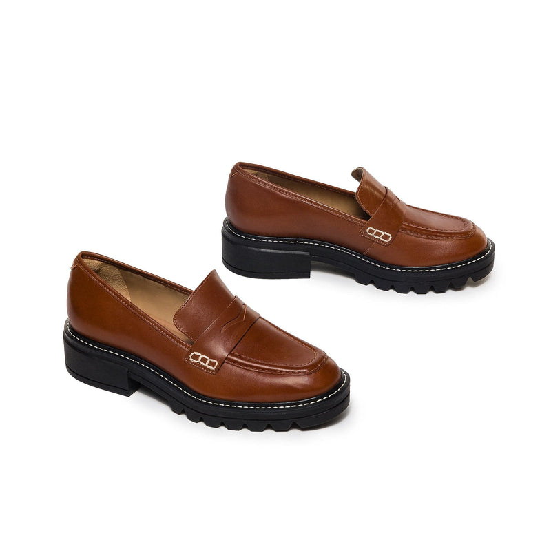 Mocasines Bernardo Chandler Lug-Sole Mujer Marrones Oscuro | ANE544FC