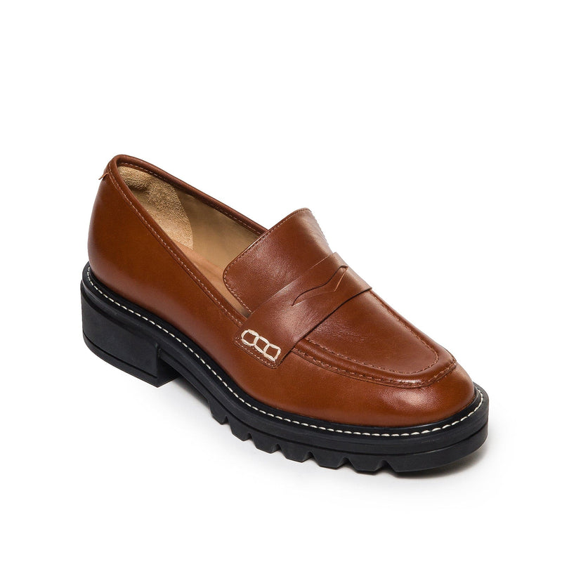 Mocasines Bernardo Chandler Lug-Sole Mujer Marrones Oscuro | ANE544FC