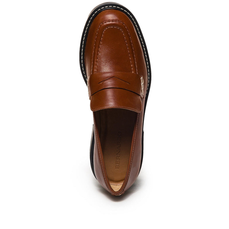 Mocasines Bernardo Chandler Lug-Sole Mujer Marrones Oscuro | ANE544FC