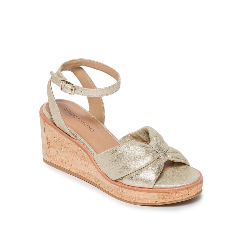 Sandalias Cuña Bernardo Kearny Mujer Doradas | OIU4252DI
