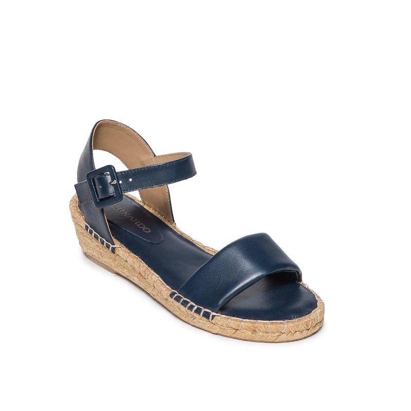 Sandalias Cuña Bernardo Madrid Espadrille Mujer Azul Marino | IKF5038MN