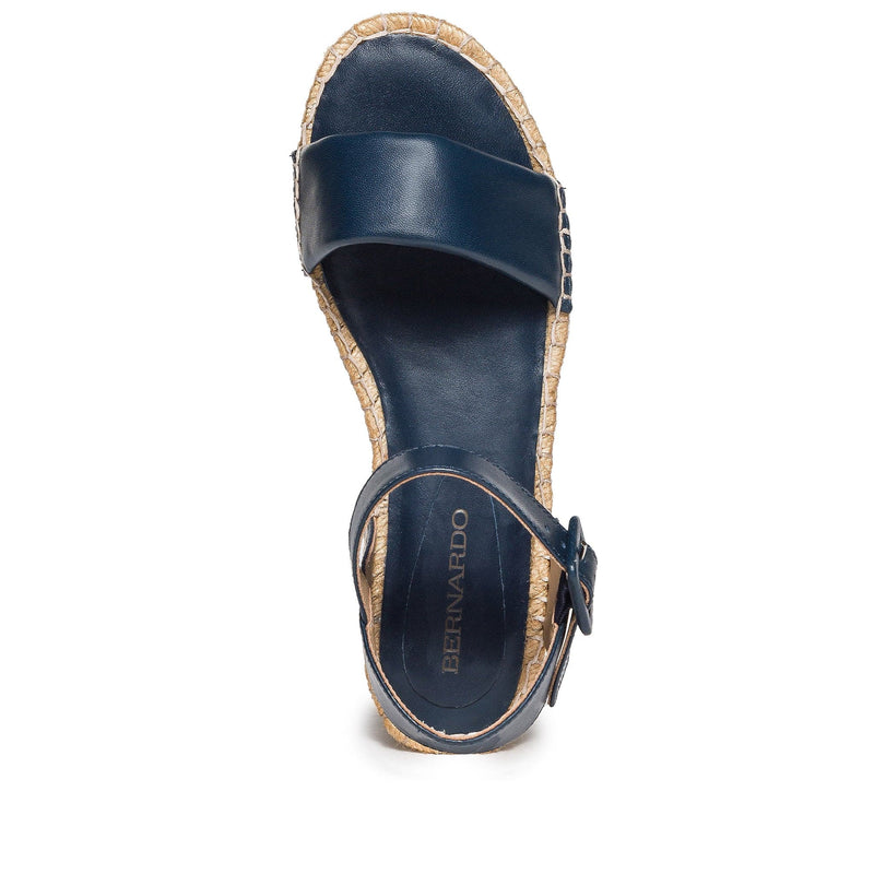 Sandalias Cuña Bernardo Madrid Espadrille Mujer Azul Marino | IKF5038MN