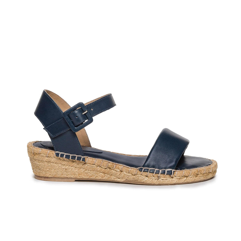 Sandalias Cuña Bernardo Madrid Espadrille Mujer Azul Marino | IKF5038MN