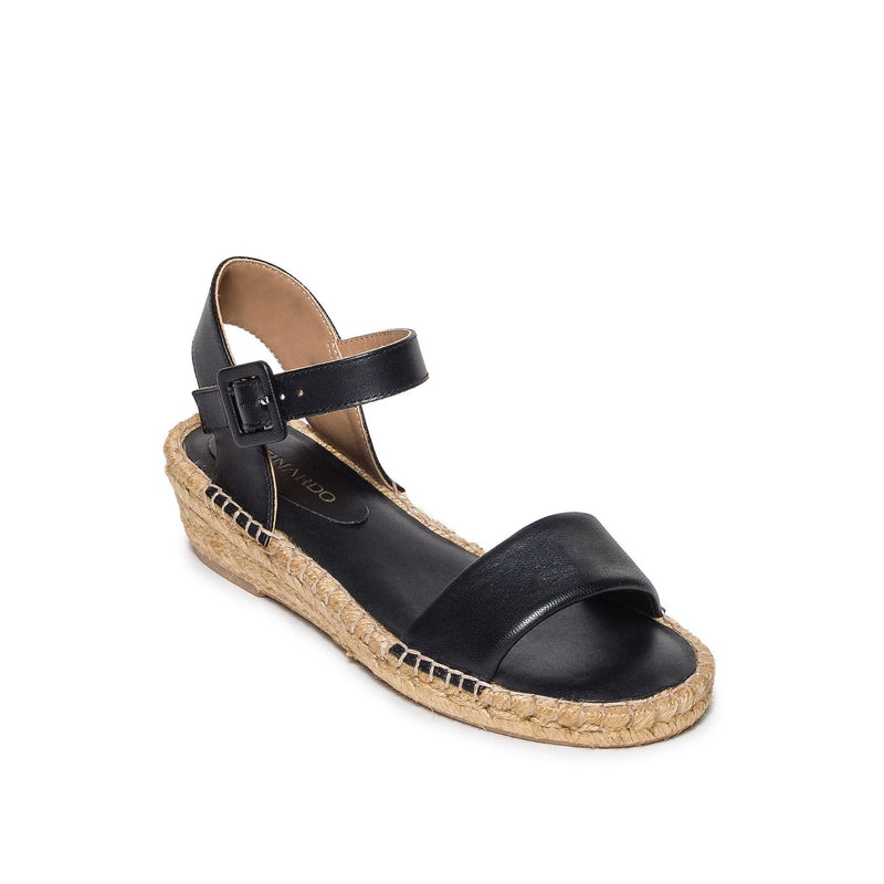 Sandalias Cuña Bernardo Madrid Espadrille Mujer Negras | IRQ5415SP