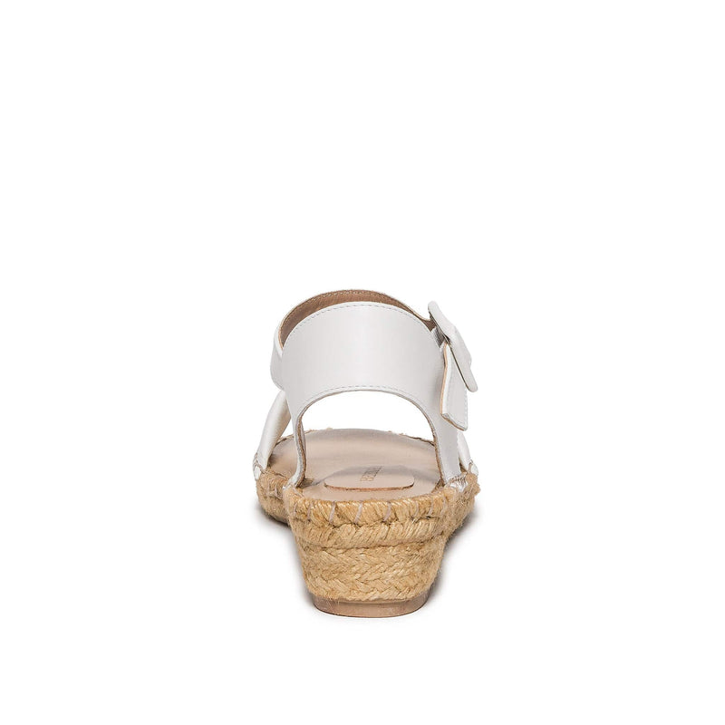 Sandalias Cuña Bernardo Madrid Espadrille Mujer Blancas | LNB983VO