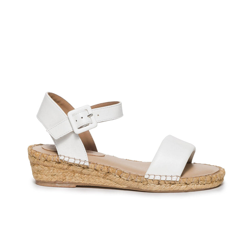 Sandalias Cuña Bernardo Madrid Espadrille Mujer Blancas | LNB983VO
