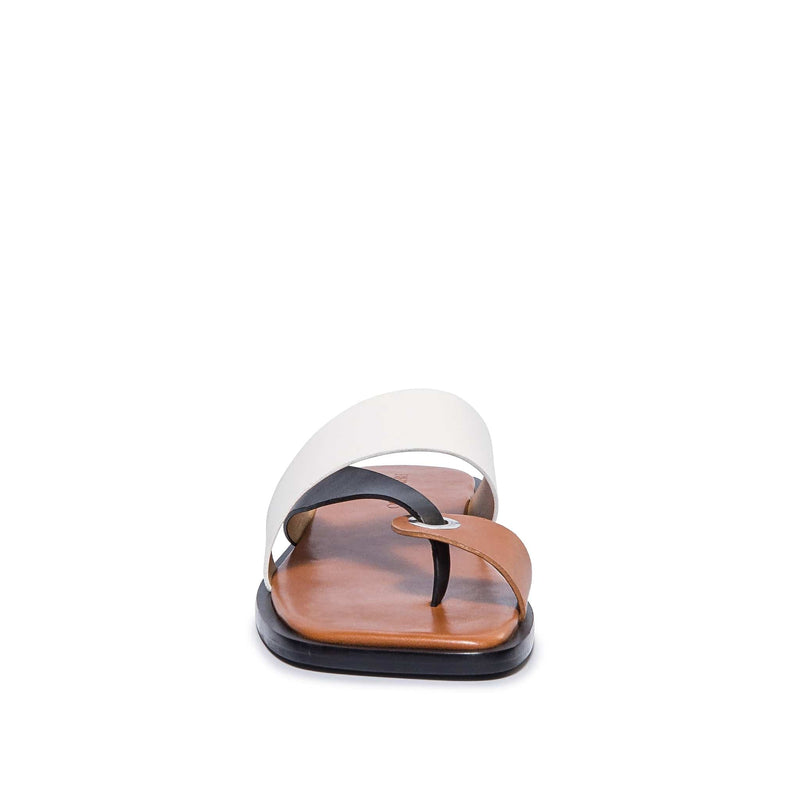 Sandalias Deslizantes Bernardo Amelia Cross Strap Mujer Negras Blancas | UPM1583BT