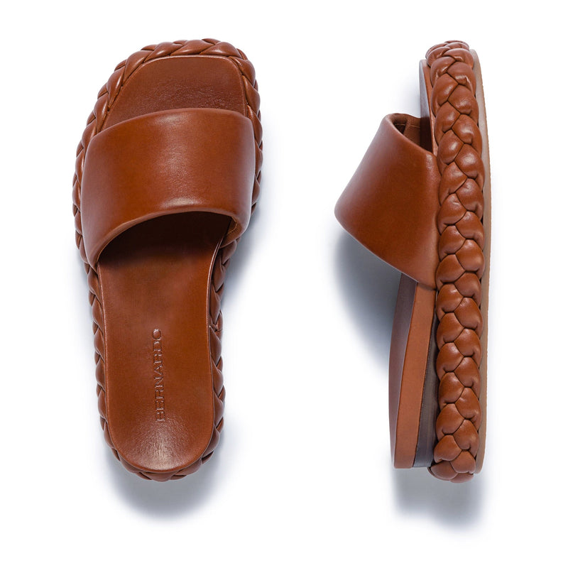 Sandalias Deslizantes Bernardo Charleston Braided Mujer Chocolate | IUE5713ZZ