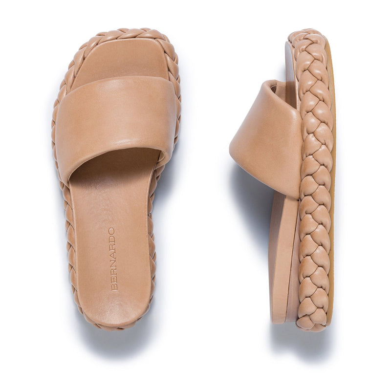 Sandalias Deslizantes Bernardo Charleston Braided Mujer Marrones | UTO6384YC
