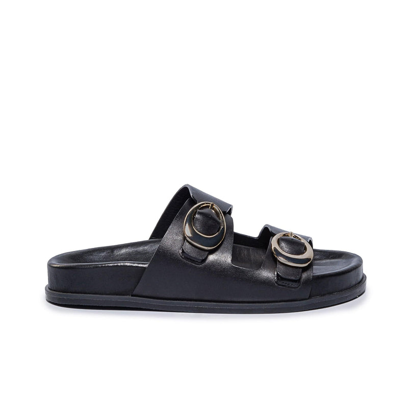 Sandalias Deslizantes Bernardo Evie Mujer Negras | AZT464TJ