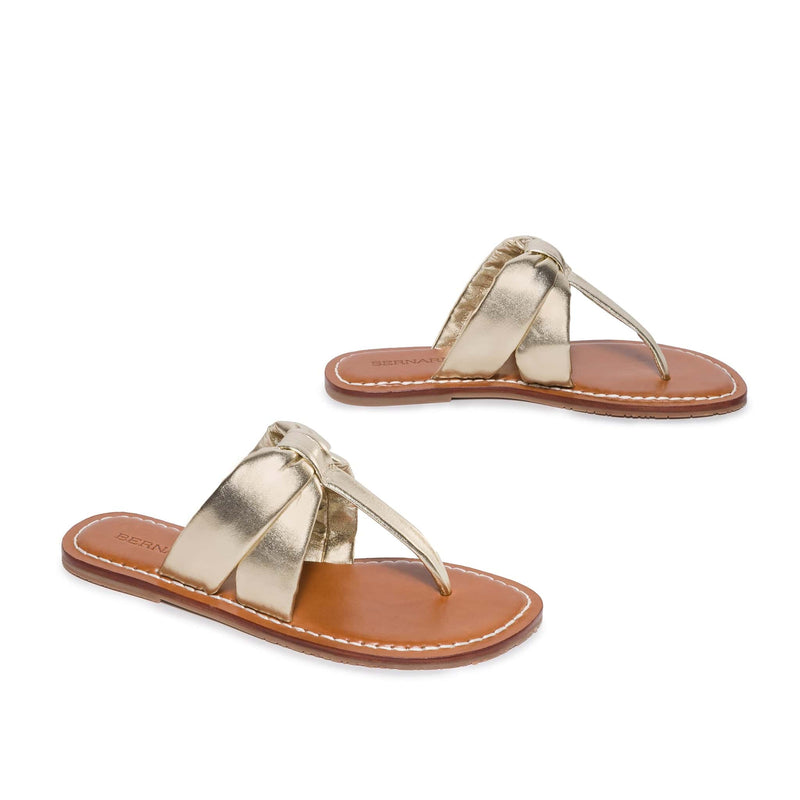 Sandalias Deslizantes Bernardo Margaret Thong Mujer Doradas | YQL615TB