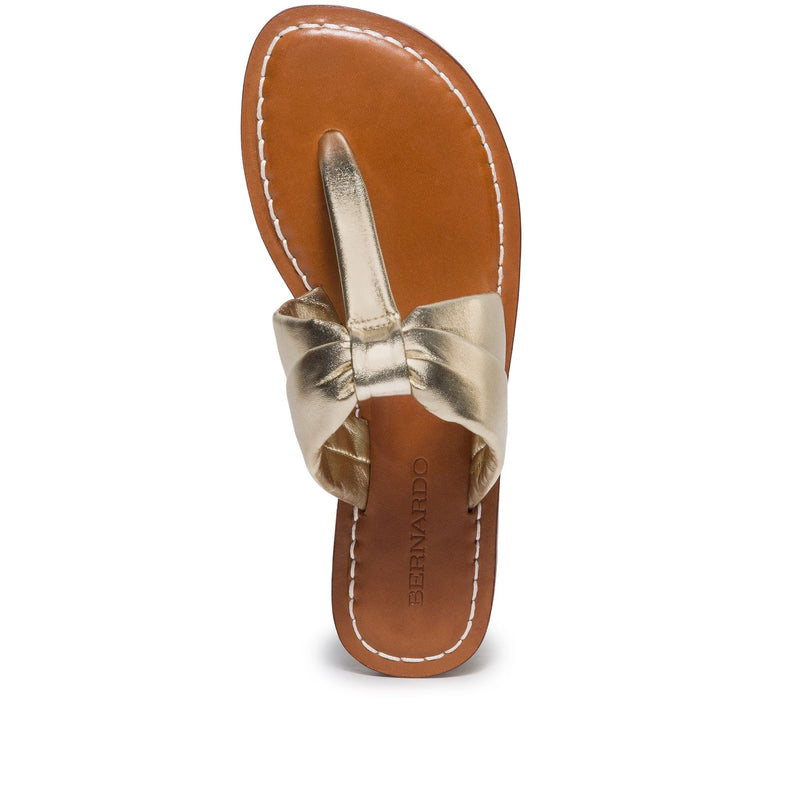 Sandalias Deslizantes Bernardo Margaret Thong Mujer Doradas | YQL615TB