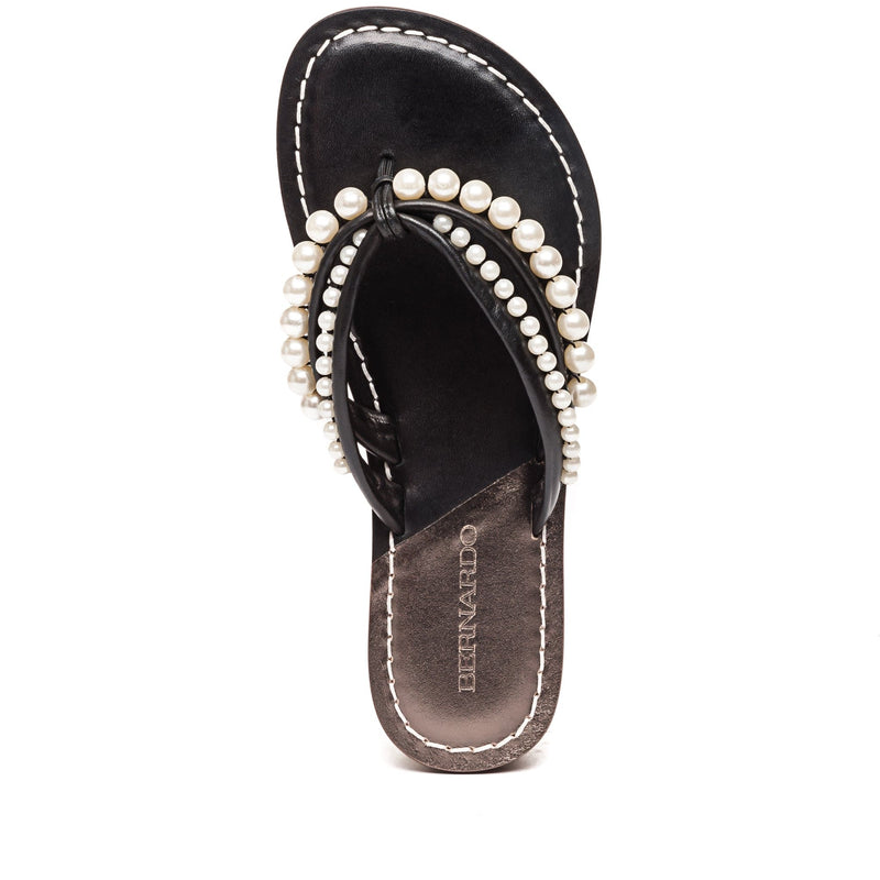 Sandalias Deslizantes Bernardo Miami Pearl Mujer Negras | RFE1135ZO