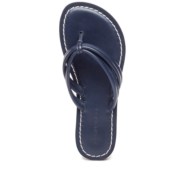 Sandalias Deslizantes Bernardo Miami Thong Mujer Azul Marino | ZVZ3261ZP