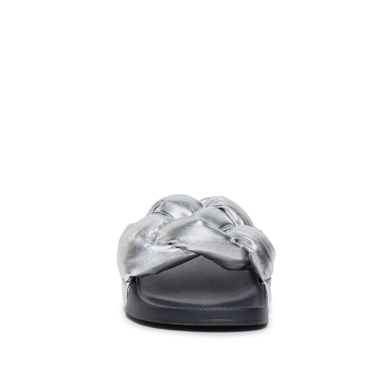 Sandalias Deslizantes Bernardo Rylee Pool Mujer Plateadas | MLD575IJ