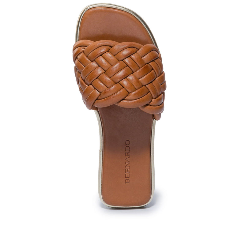 Sandalias Deslizantes Bernardo Troy Woven Mujer Marrones Oscuro | RLY182KR