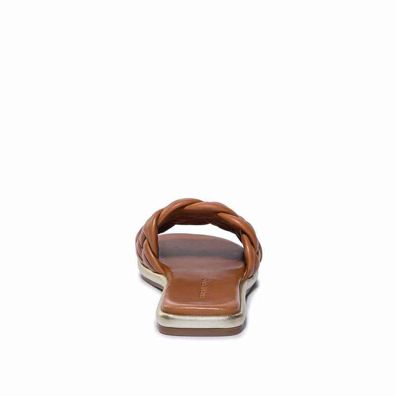 Sandalias Deslizantes Bernardo Troy Woven Mujer Marrones Oscuro | RLY182KR