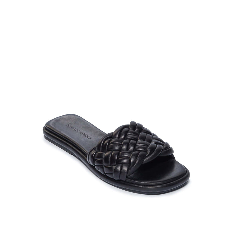 Sandalias Deslizantes Bernardo Troy Woven Mujer Negras | NZD3249XQ