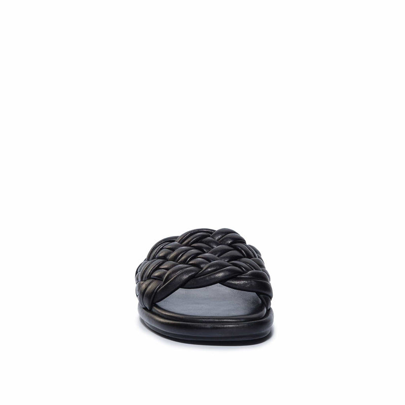Sandalias Deslizantes Bernardo Troy Woven Mujer Negras | NZD3249XQ