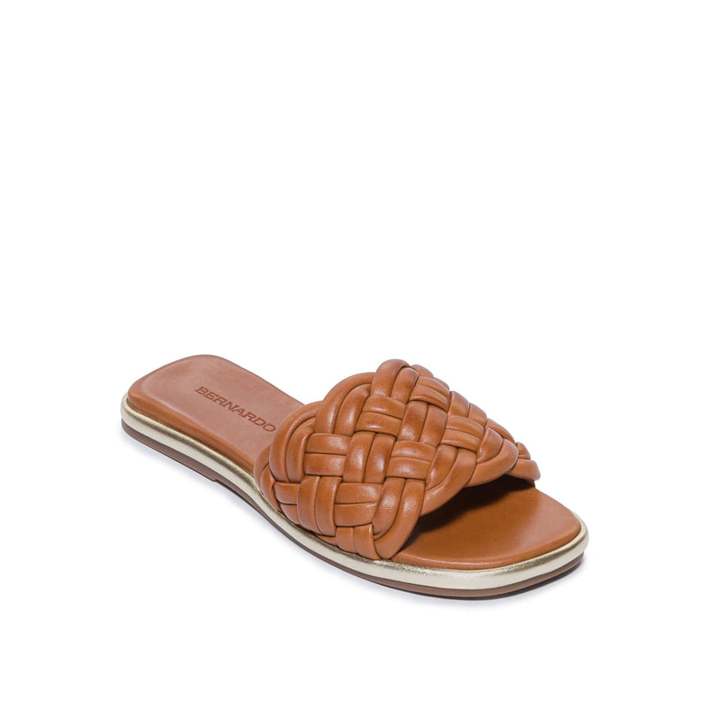 Sandalias Deslizantes Bernardo Troy Woven Mujer Marrones Oscuro | BIM7634DD