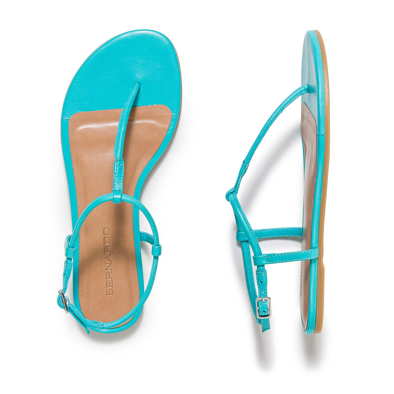 Sandalias Planas Bernardo Haven Thong Mujer Azules | CSL1557JV