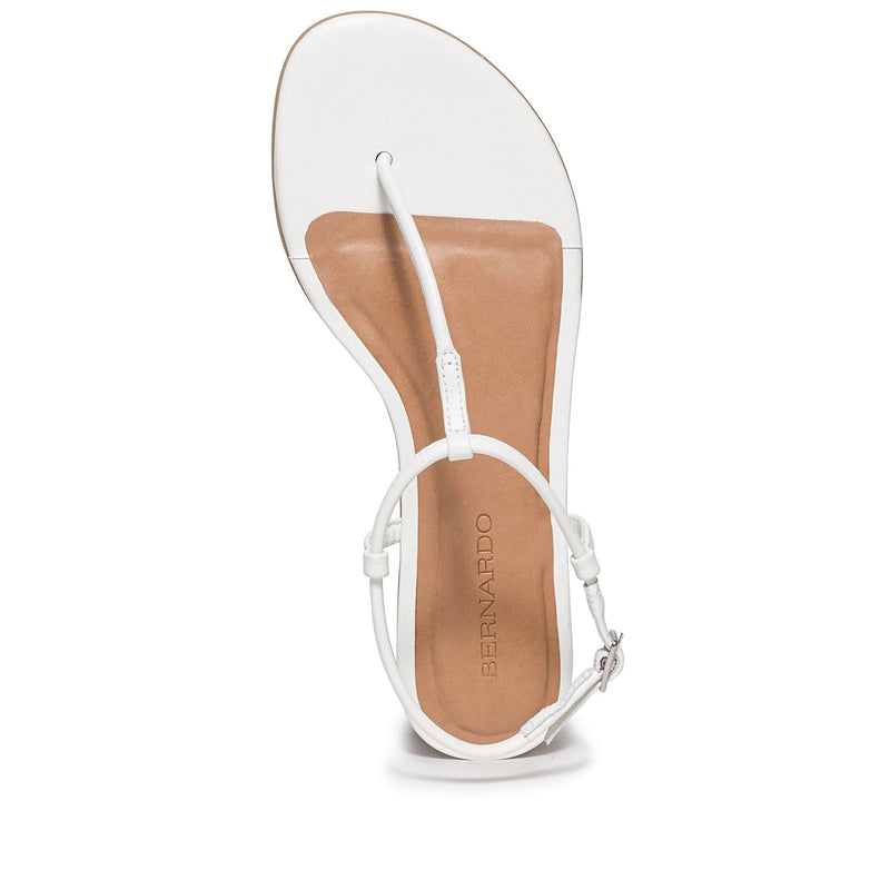 Sandalias Planas Bernardo Haven Thong Mujer Blancas | CUX3591UY